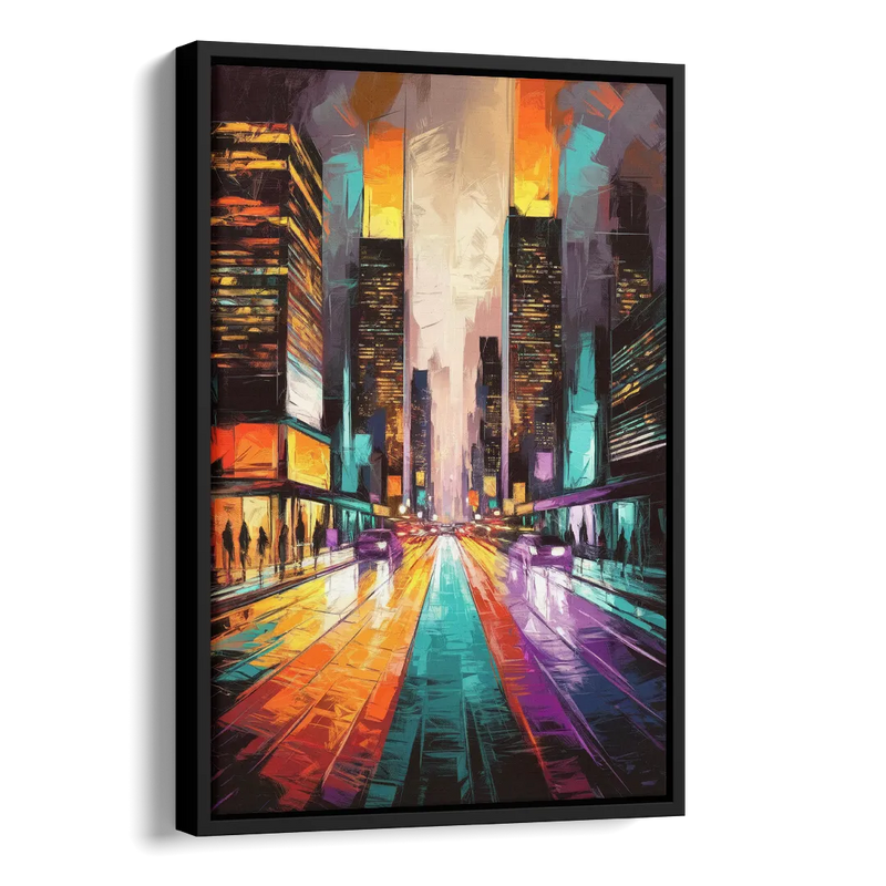Joseph City Lights Side - Black Canvas Wall Art