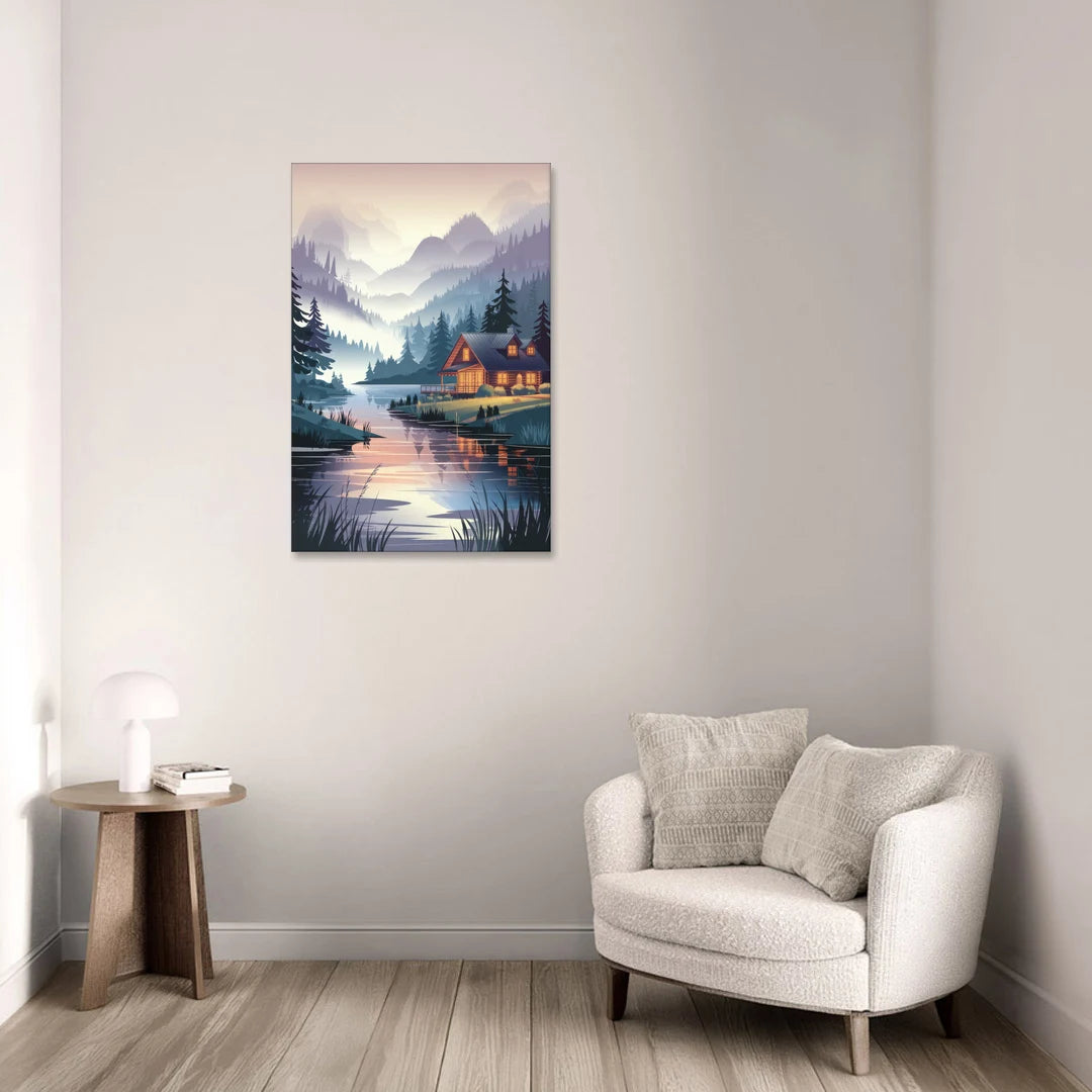 Joseph Serene Waterfront - Canvas Wall Art - Sofa - 24x36