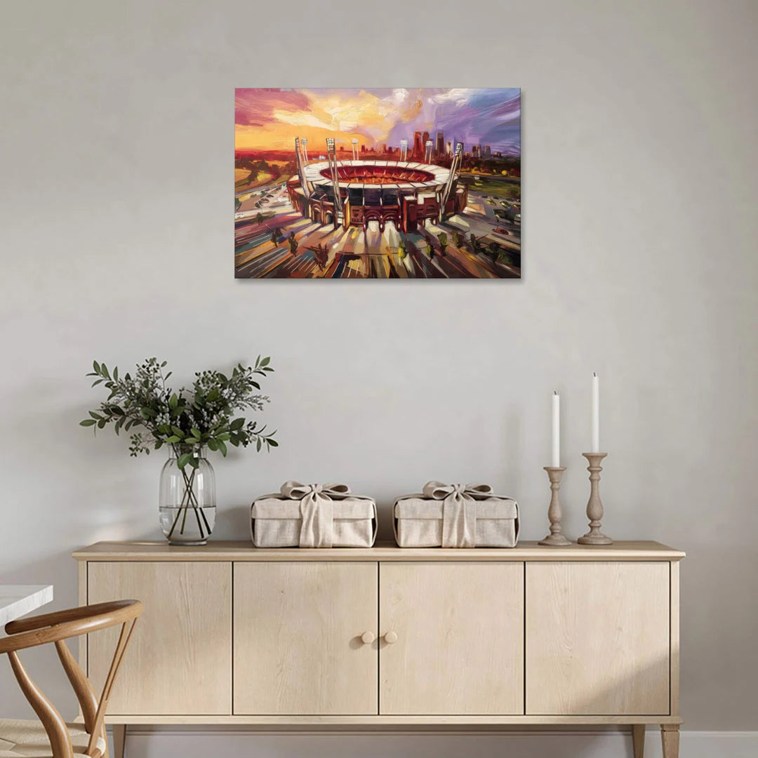 Kansas City Chiefs Stadium - Canvas Wall Art - Coffee Table - 36x24
