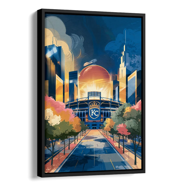 Kansas City Royals Championship Side - Black Canvas Wall Art