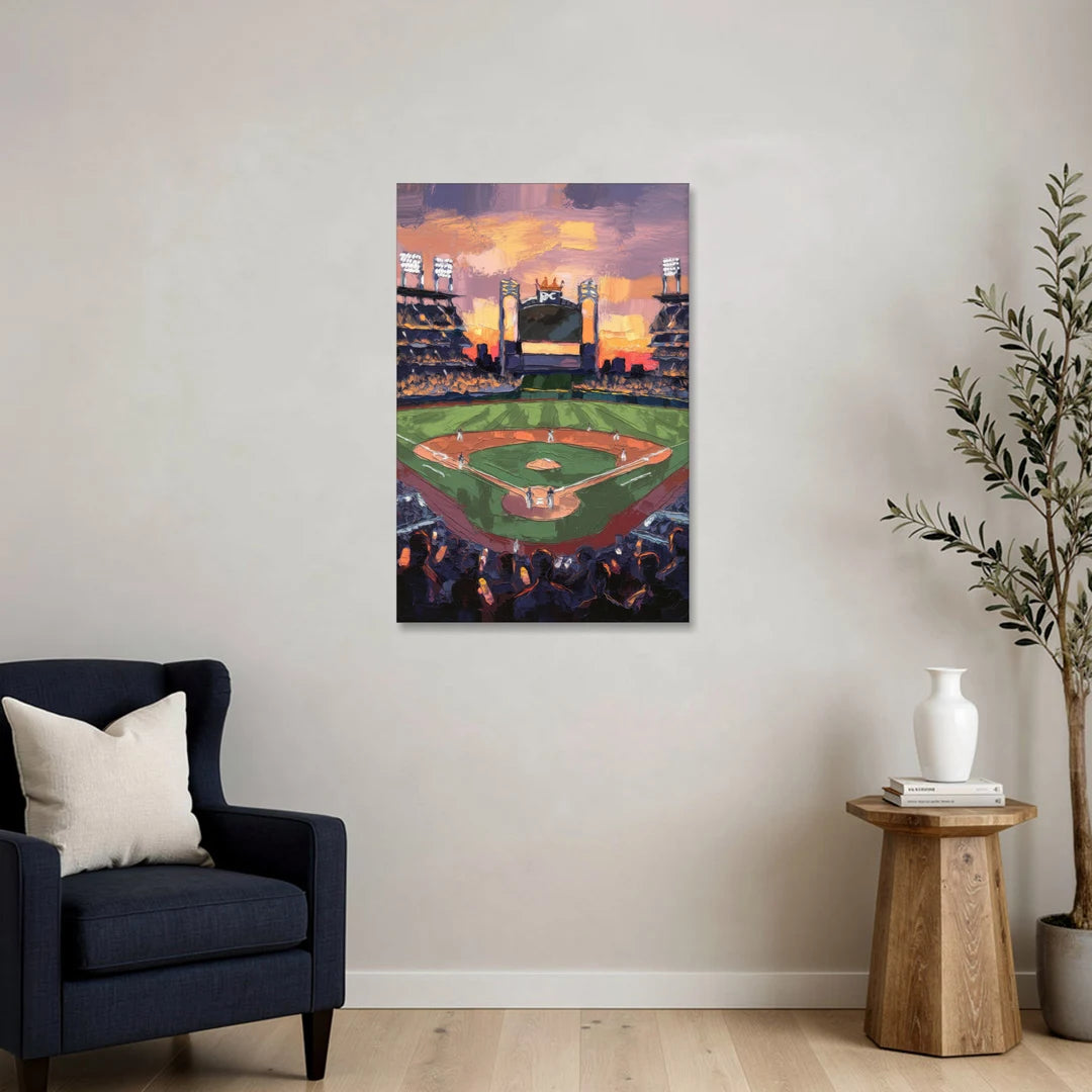Kansas City Royals Stadium View - Canvas Wall Art - Sofa - 24x36