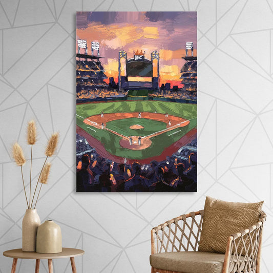 Kansas City Royals Stadium View Living Room - Canvas Wall Art