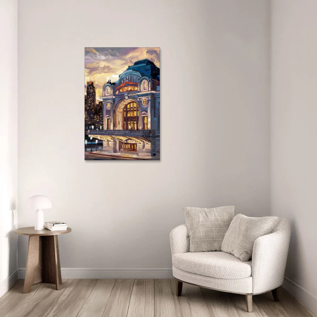 Kansas City Union Station - Canvas Wall Art - Sofa - 24x36