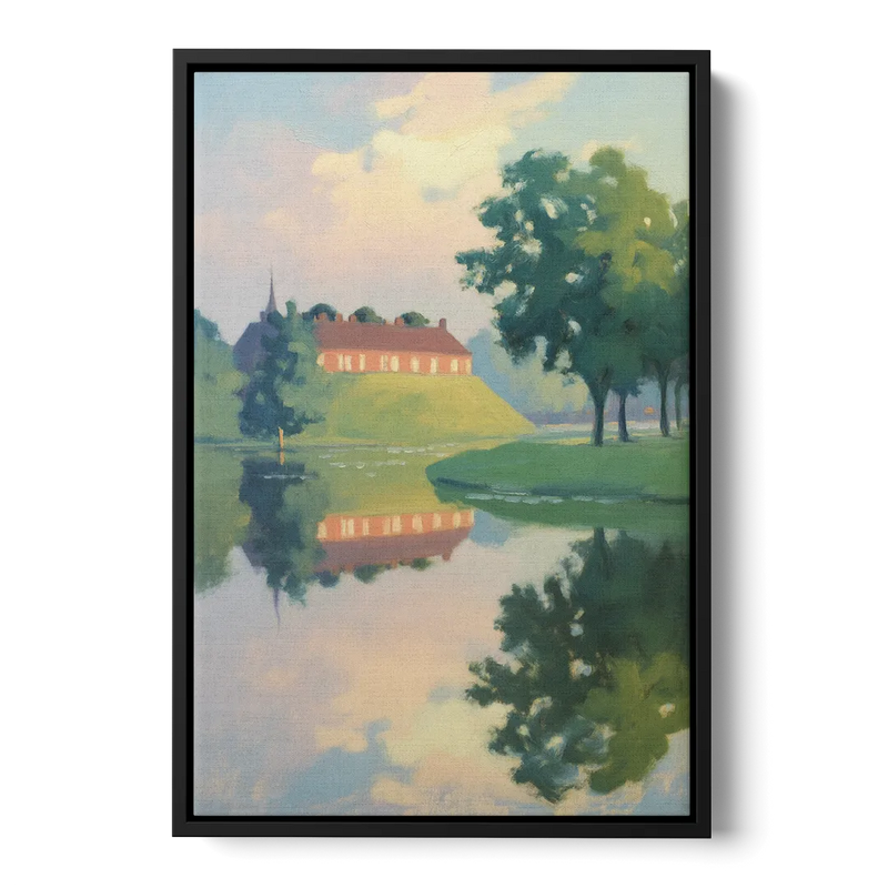 Kastellet Calm Front - Black Canvas Wall Art