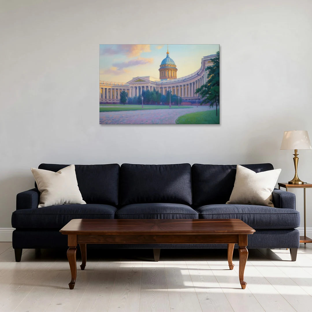 Kazan Cathedral Serenity - Canvas Wall Art - Sofa - 36x24