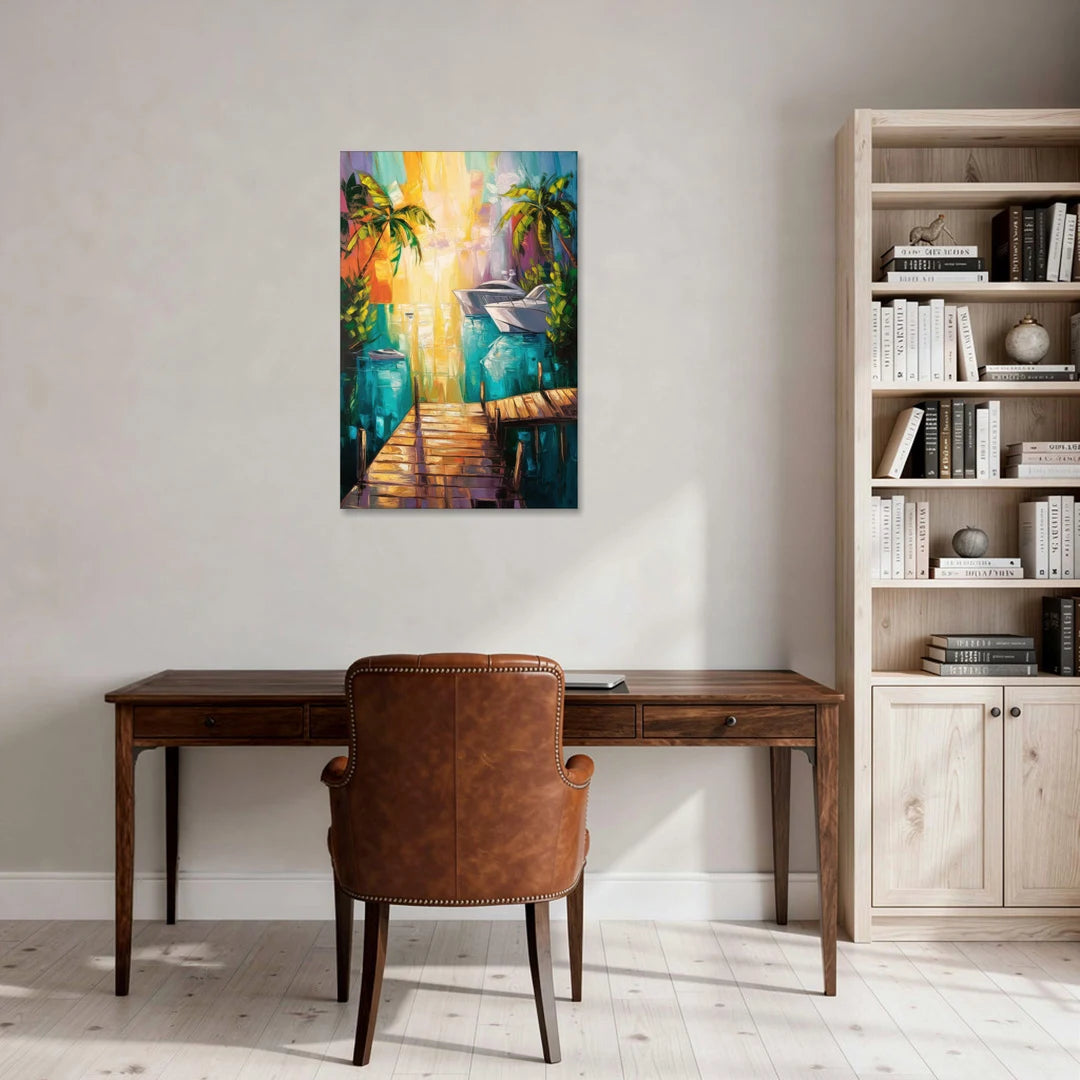 Key West Harbor Views - Canvas Wall Art - Office - 24x36