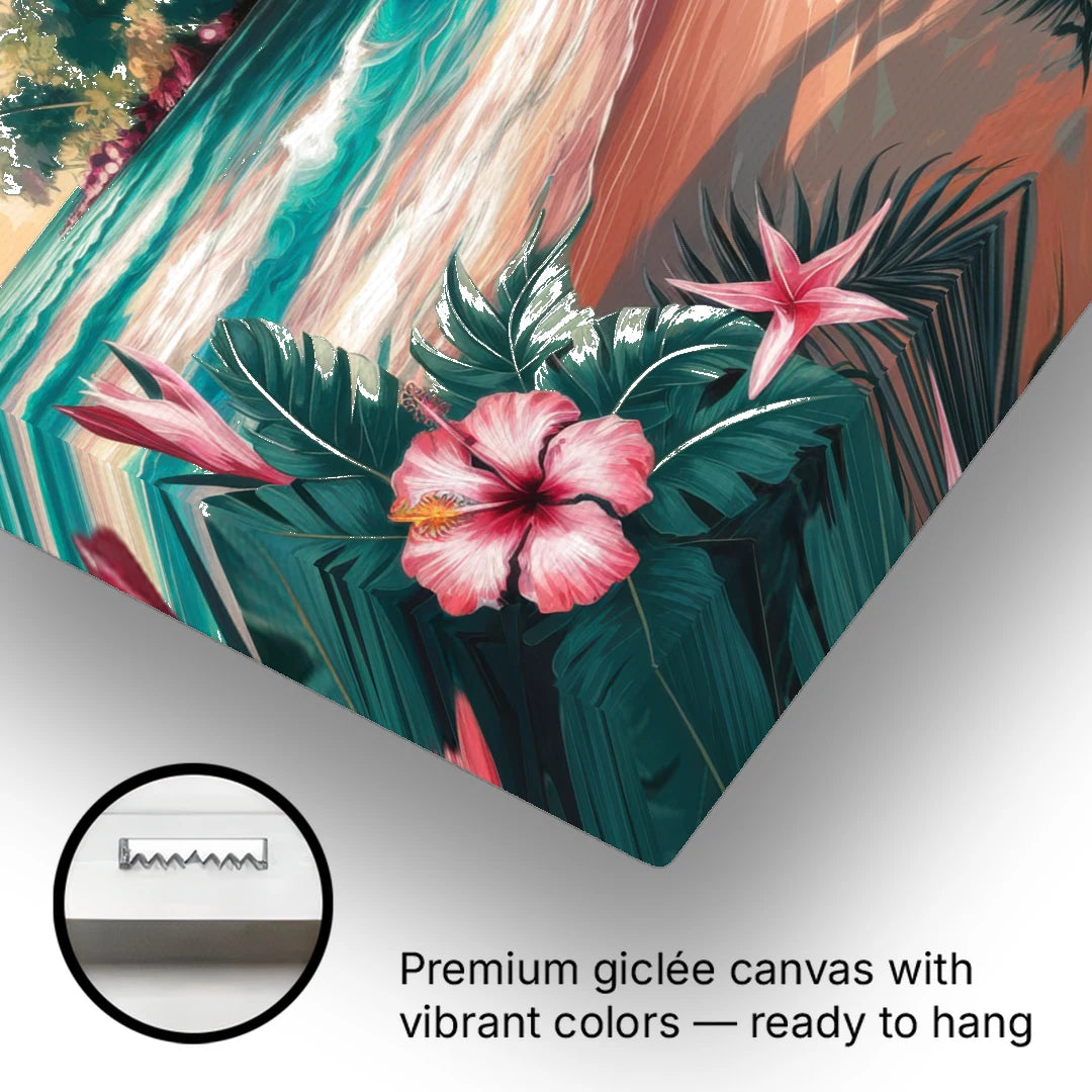 Key West Island Vibes - Canvas Wall Art - Gallery Wrap Corner