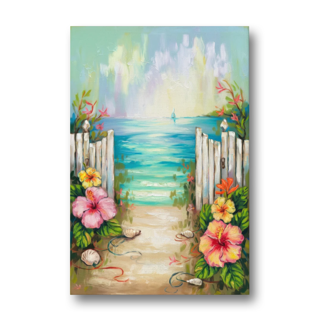 Key West Nautical Charm - Canvas Wall Art - Front
