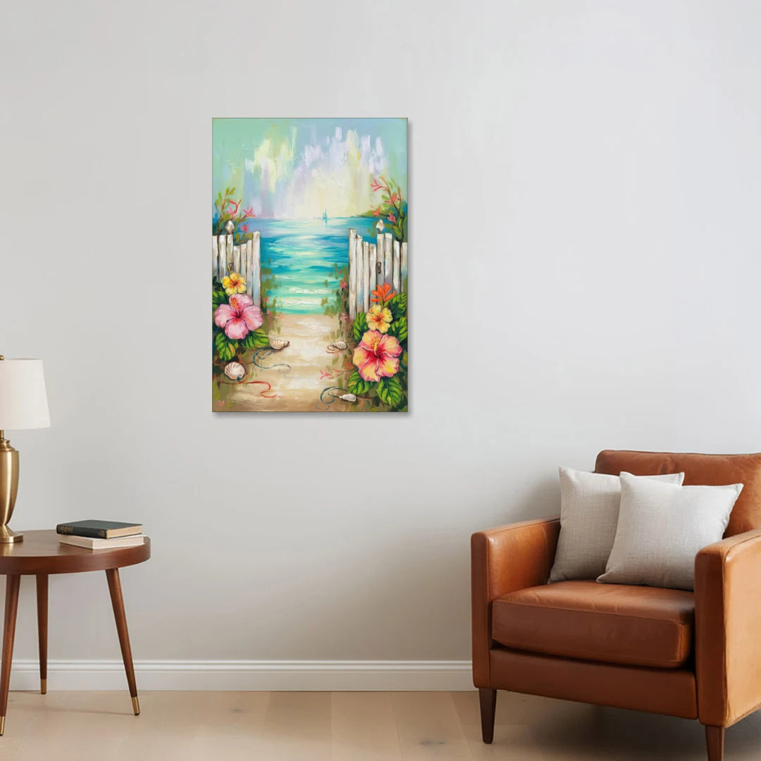 Key West Nautical Charm - Canvas Wall Art - Sofa - 24x36