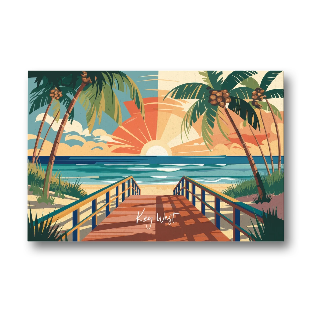 Key West Ocean Breeze - Canvas Wall Art - Front