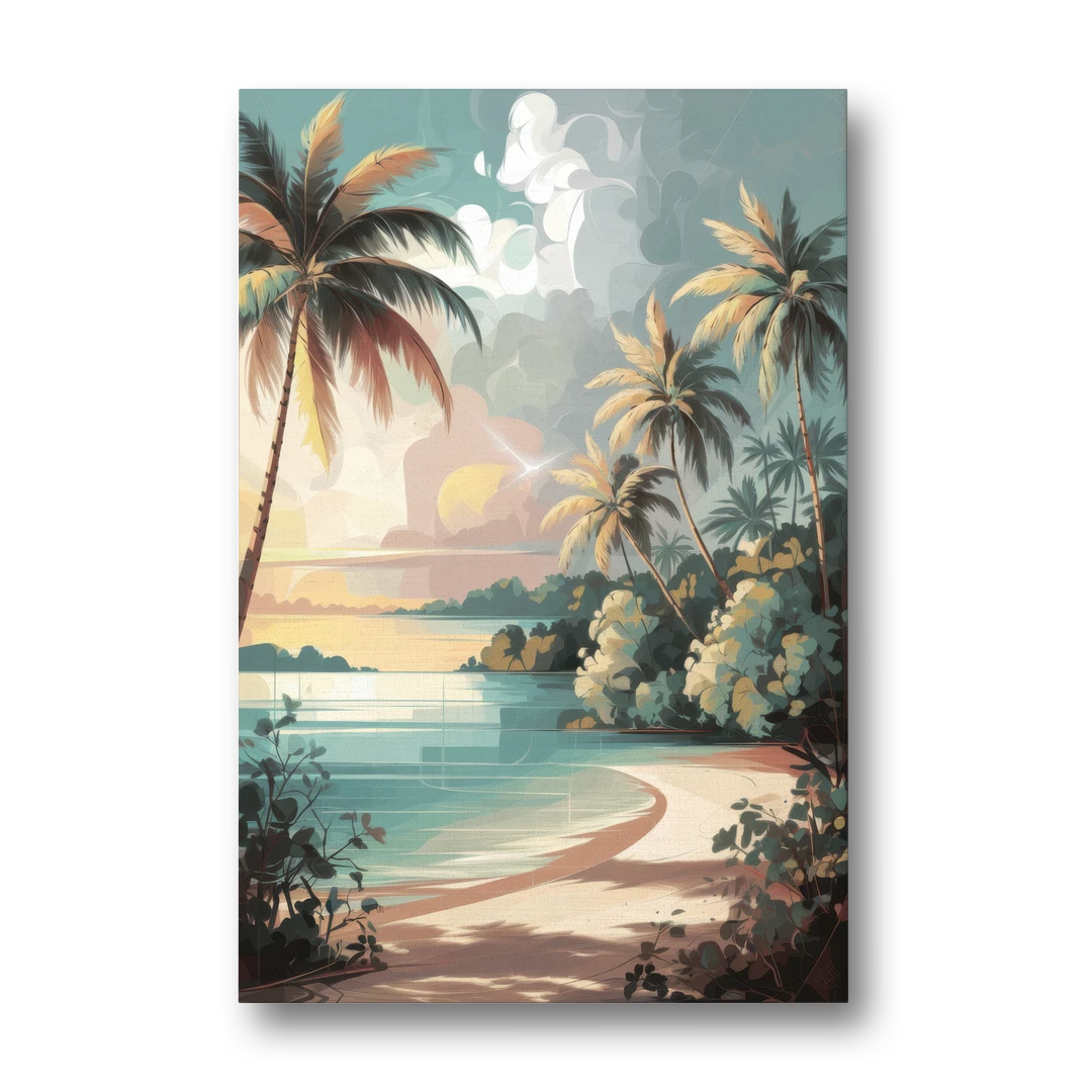 Key West Palm Tree Serenity - Canvas Wall Art - Front