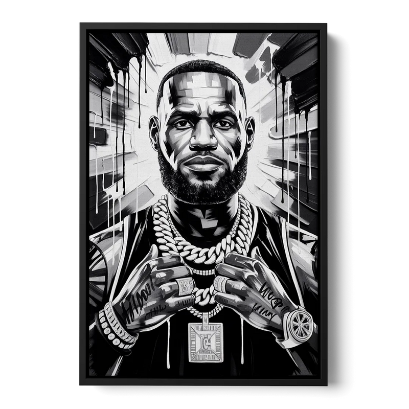 King Mode Front - Black Canvas Wall Art