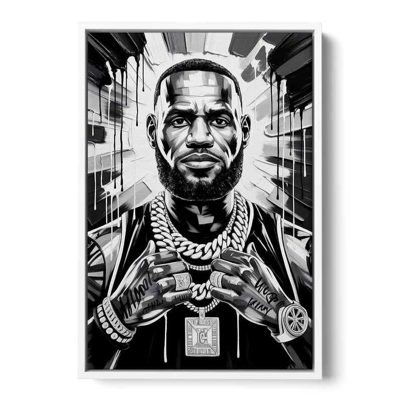 King Mode Front - White Canvas Wall Art