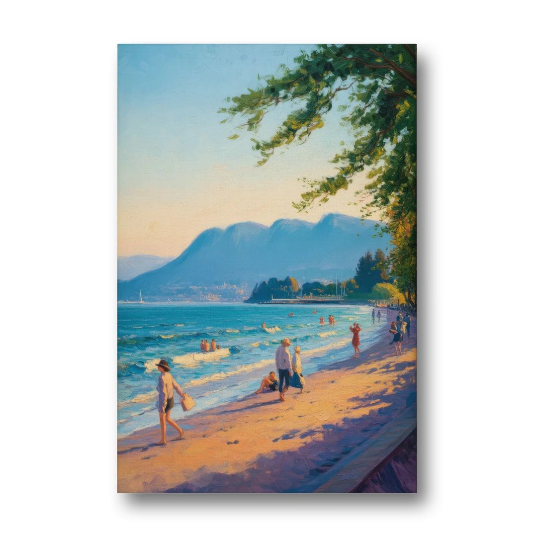 Kitsilano Beach Day - Canvas Wall Art - Front