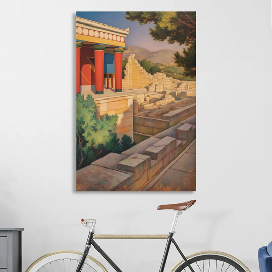 Knossos Palace Living Room - Canvas Wall Art