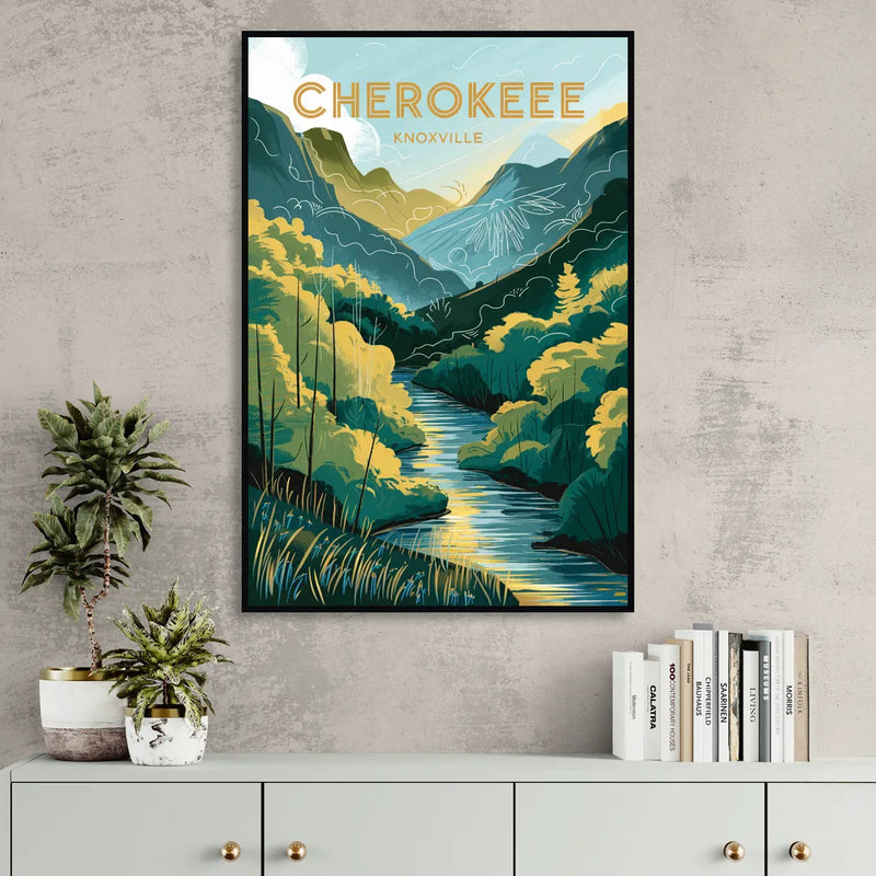 Knoxville Cherokee Heritage Sitting Room - Black Canvas Wall Art