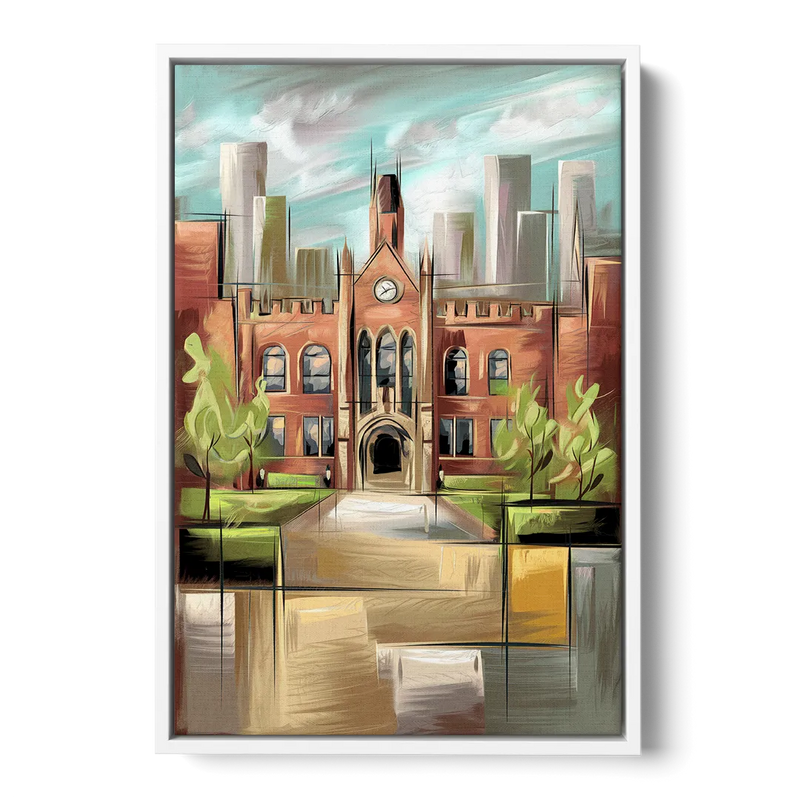 Knoxville College Spirit Front - White Canvas Wall Art