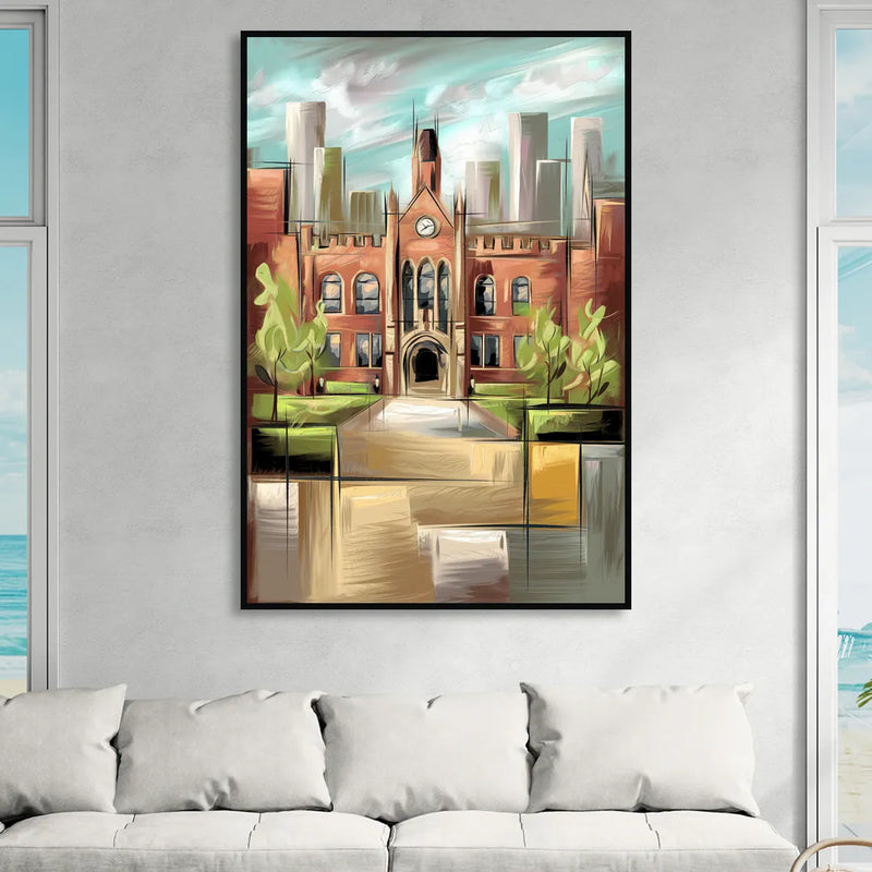 Knoxville College Spirit Sitting Room - Black Canvas Wall Art
