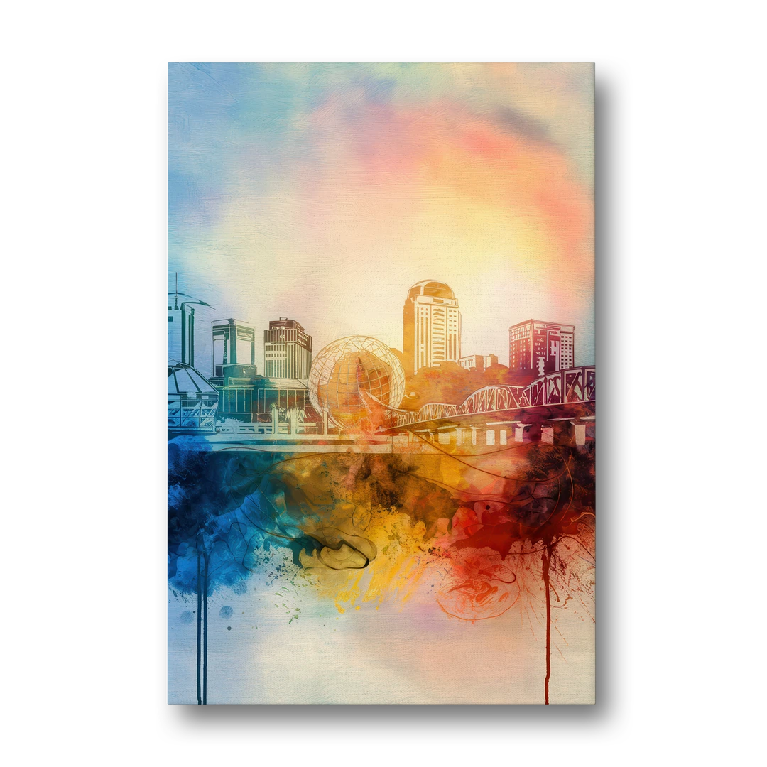 Knoxville Historic Landmarks - Canvas Wall Art - Front