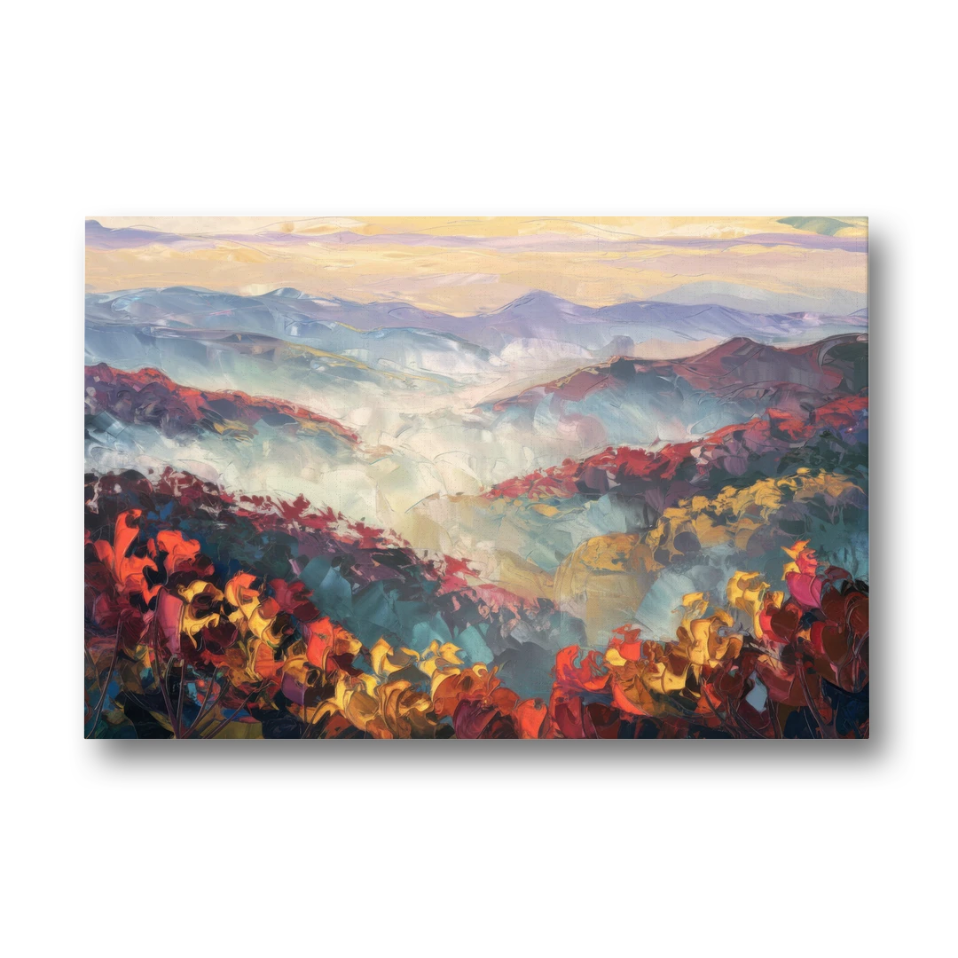 Knoxville Smoky Mountains Scene - Canvas Wall Art - Front