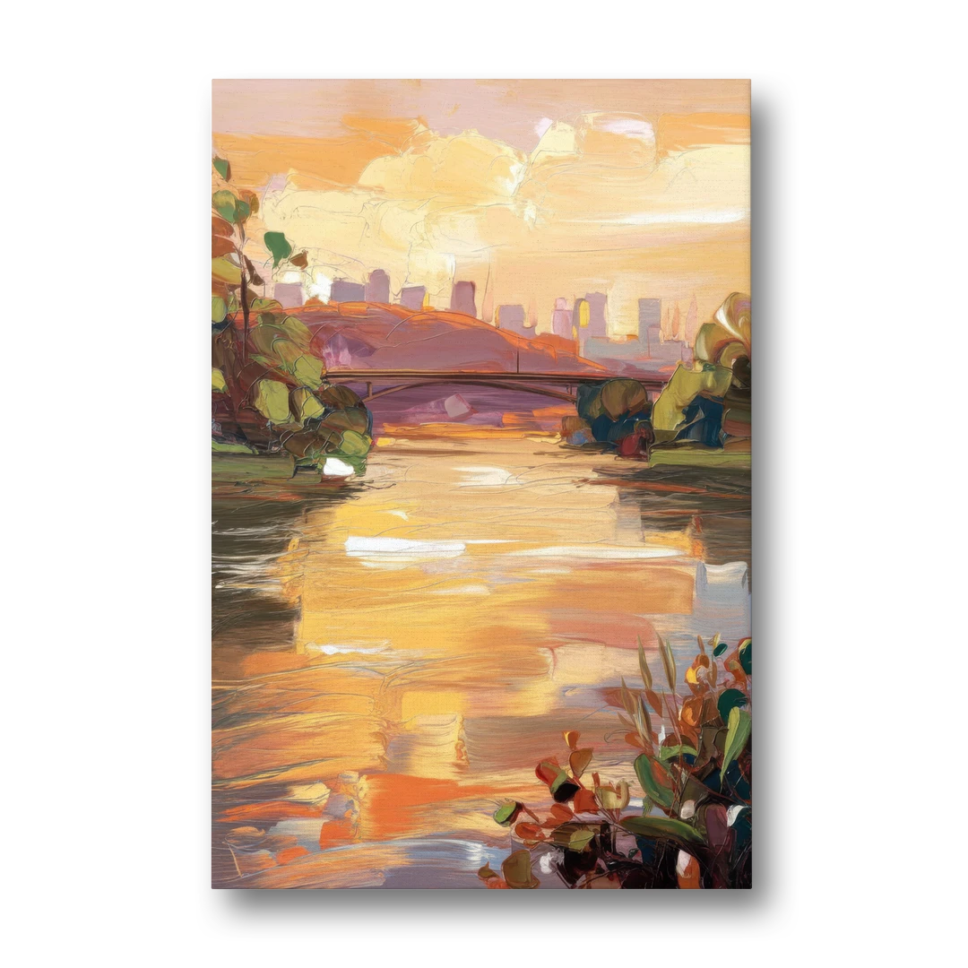 Knoxville Tennessee River View - Canvas Wall Art - Front