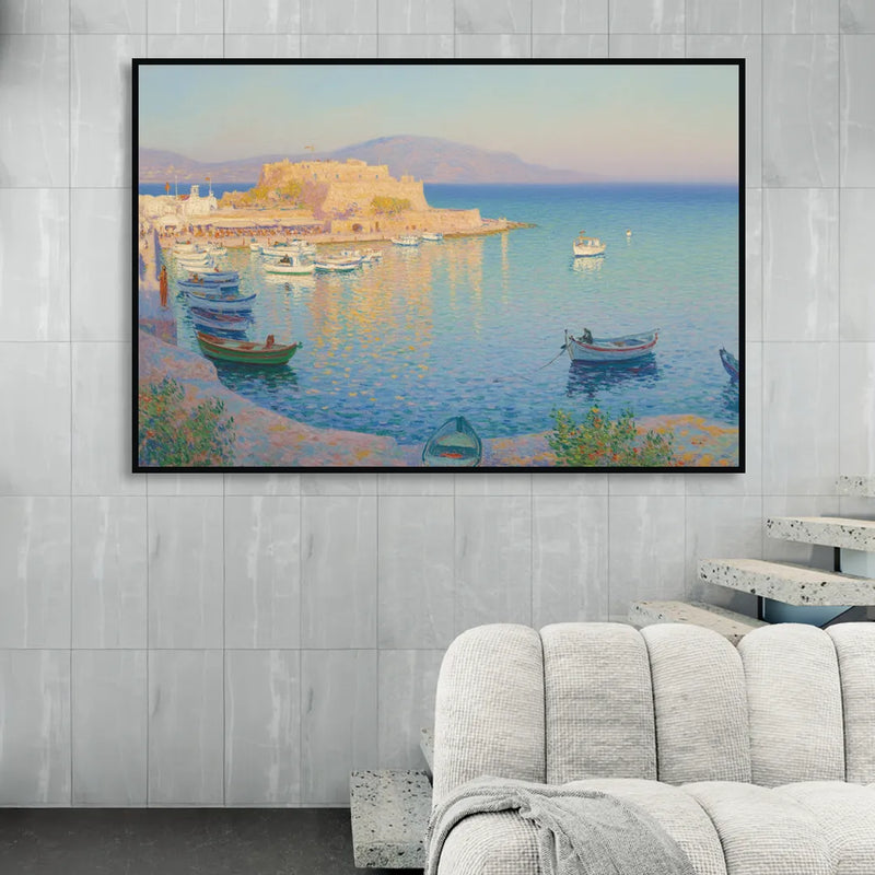 Koules Fortress Living Room - Black Canvas Wall Art