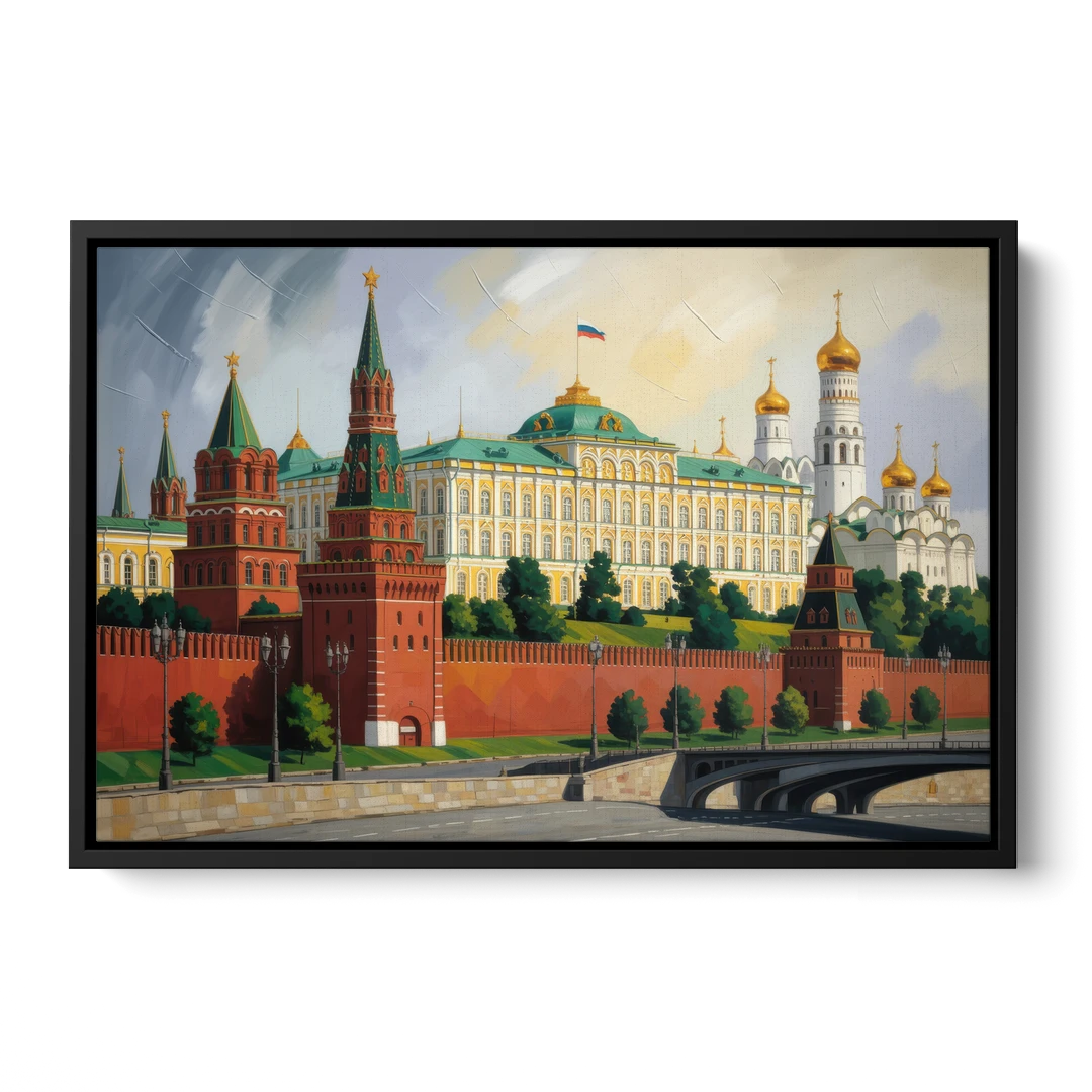 Kremlin Majesty - Black Framed Canvas Wall Art - Front