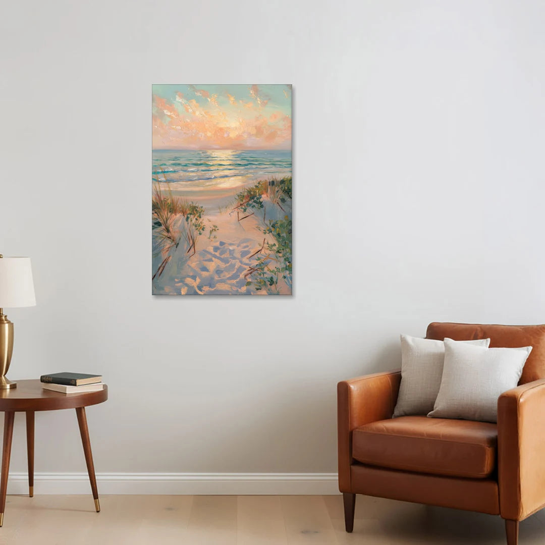 La Jolla Beachfront Serenity - Canvas Wall Art - Sofa - 24x36