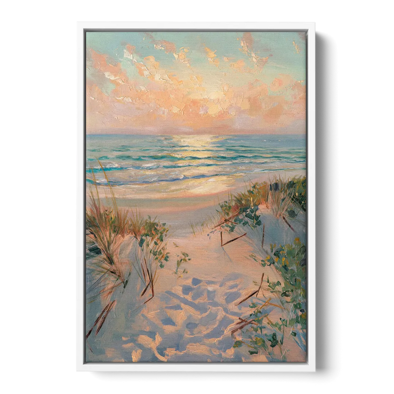 La Jolla Beachfront Serenity Front - White Canvas Wall Art