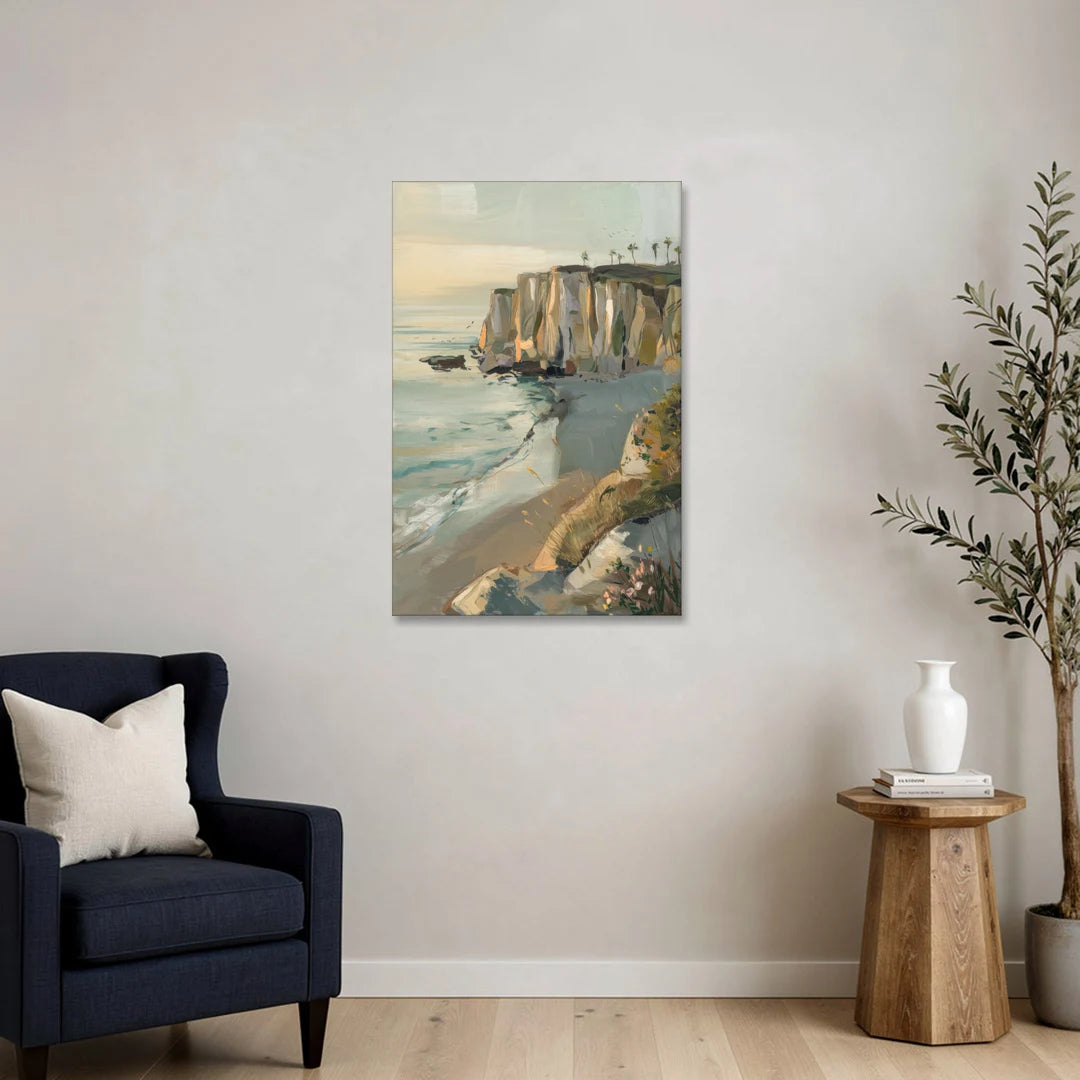 La Jolla Cliffside Beauty - Canvas Wall Art - Sofa - 24x36