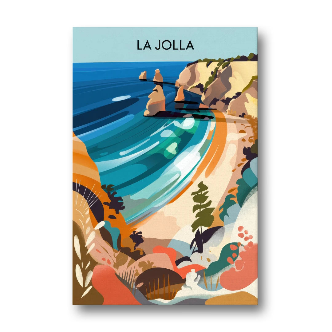 La Jolla Coastal Vibes - Canvas Wall Art - Front