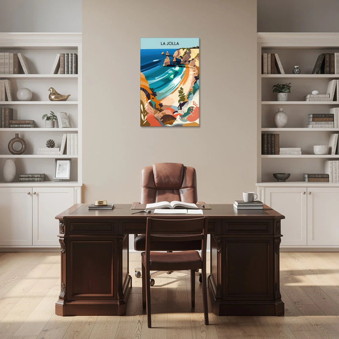 La Jolla Coastal Vibes - Canvas Wall Art - Office - 24x36