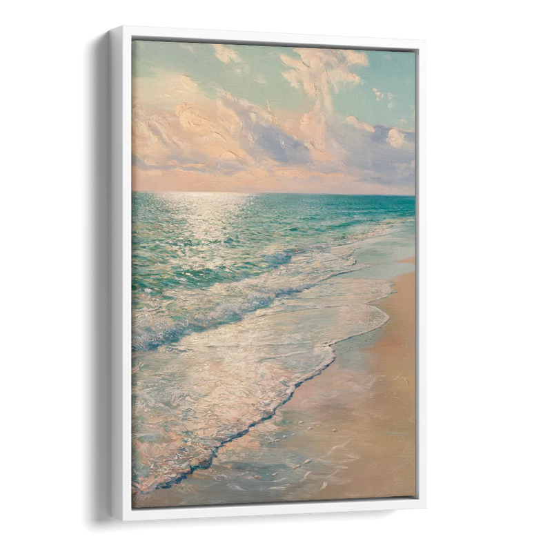 La Jolla Ocean Breeze Side - White Canvas Wall Art