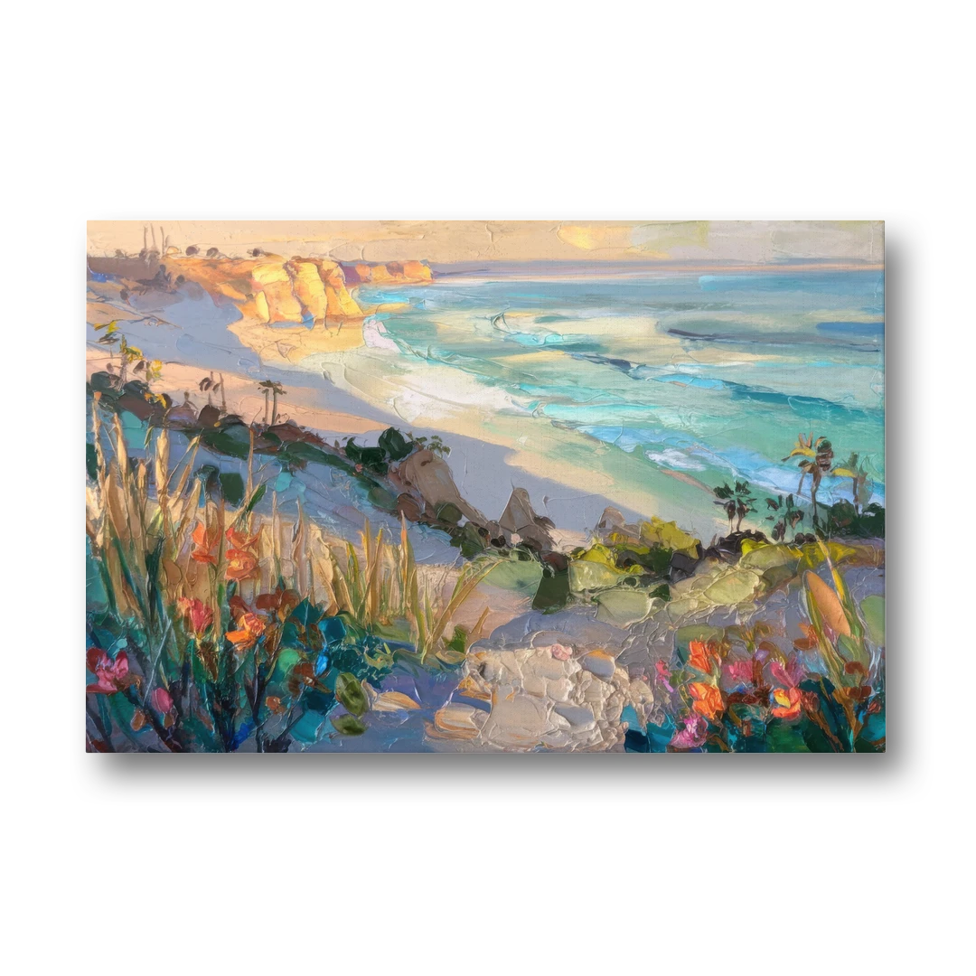 La Jolla Pacific Blues - Canvas Wall Art - Front