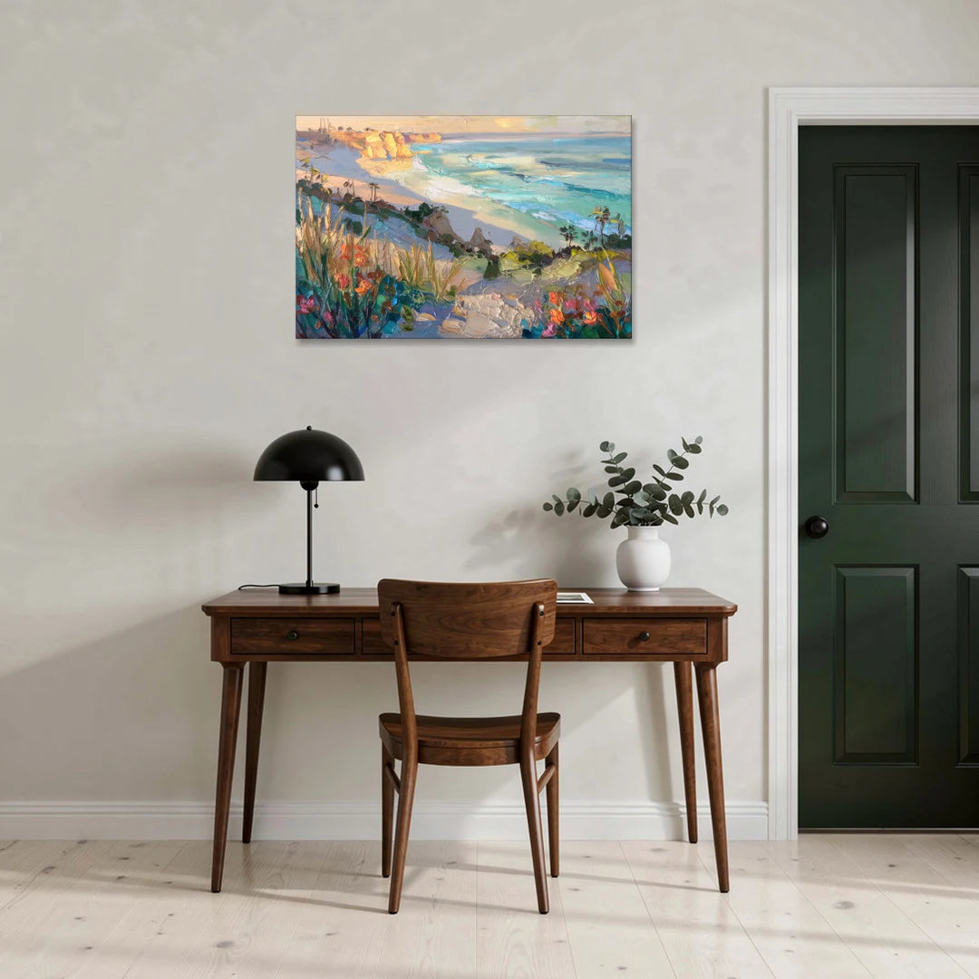La Jolla Pacific Blues - Canvas Wall Art - Office - 36x24