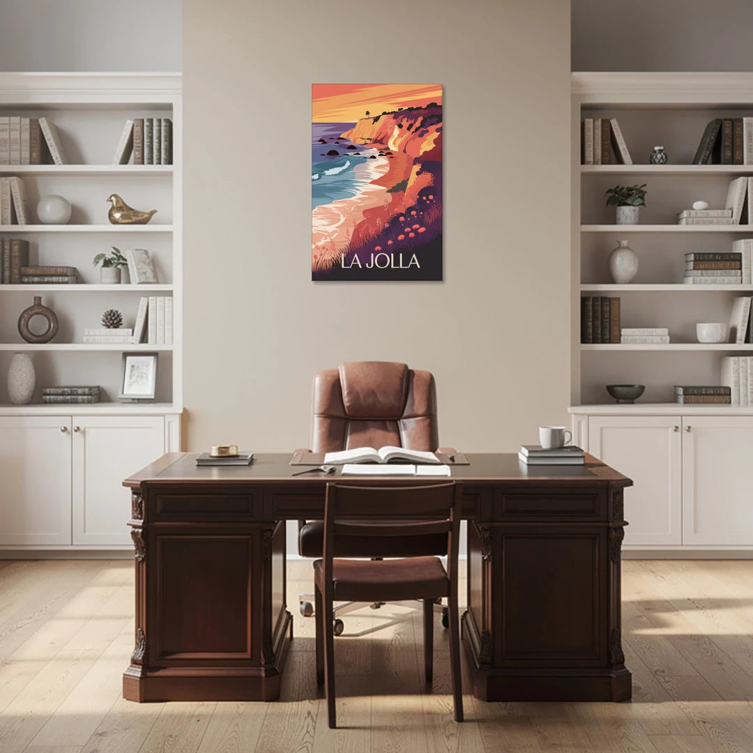 La Jolla Sunset Views - Canvas Wall Art - Office - 24x36
