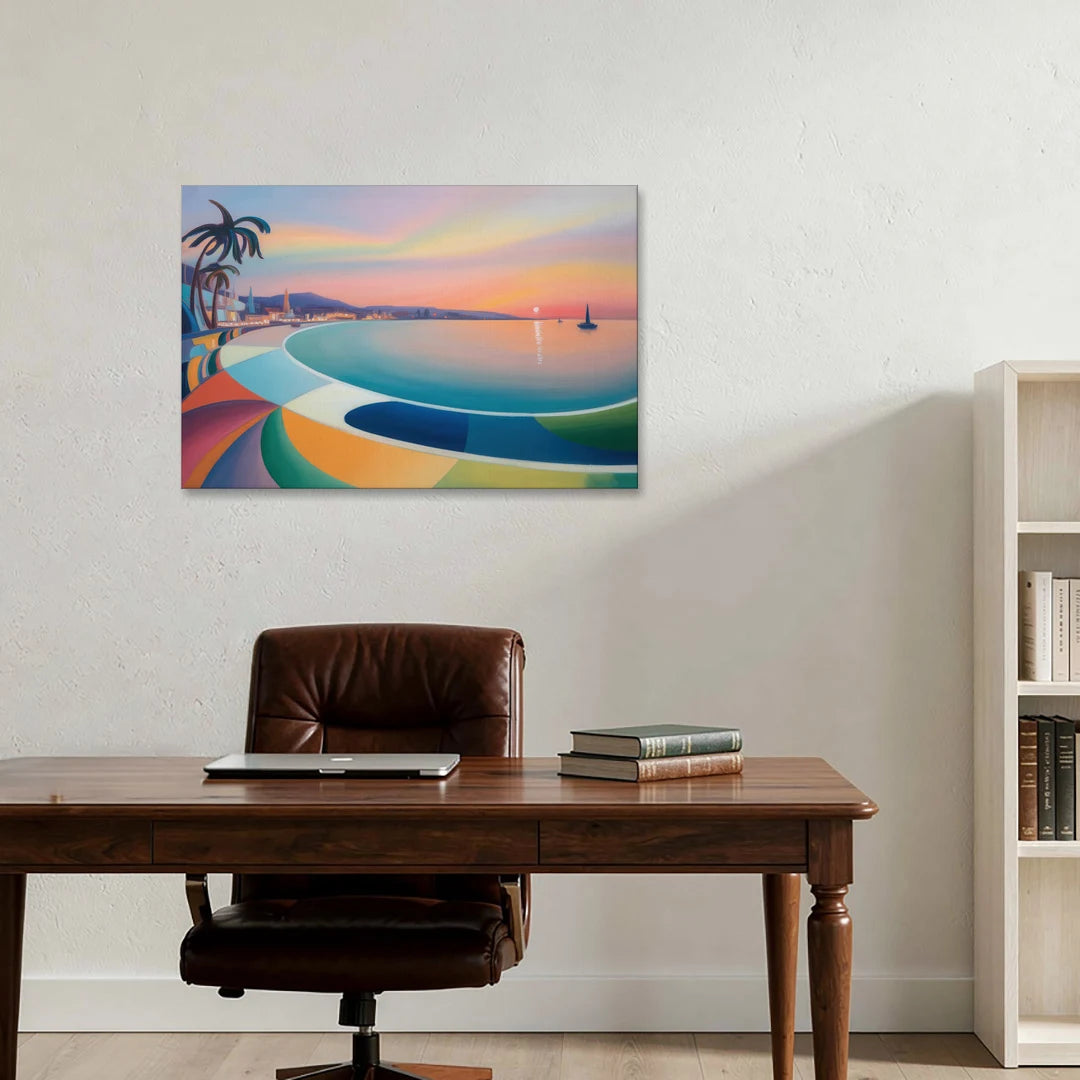 La Paz Malecón Sunset - Canvas Wall Art - Office - 36x24