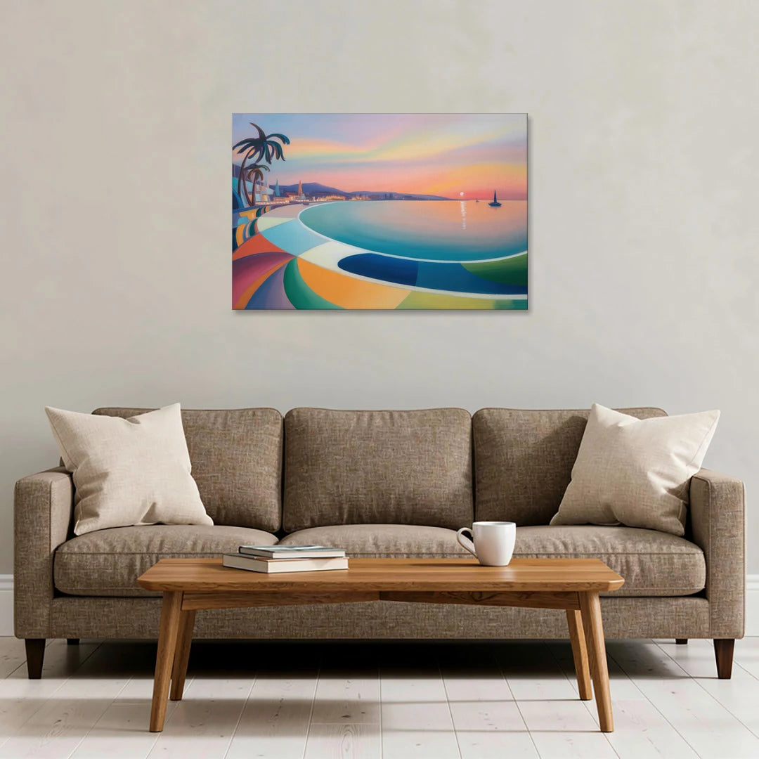 La Paz Malecón Sunset - Canvas Wall Art - Sofa - 36x24