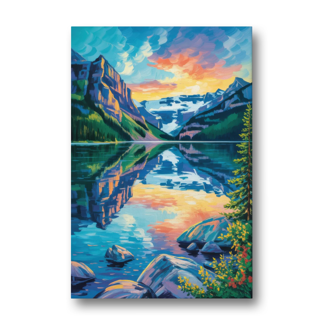 Lake Louise Reflections - Canvas Wall Art - Front