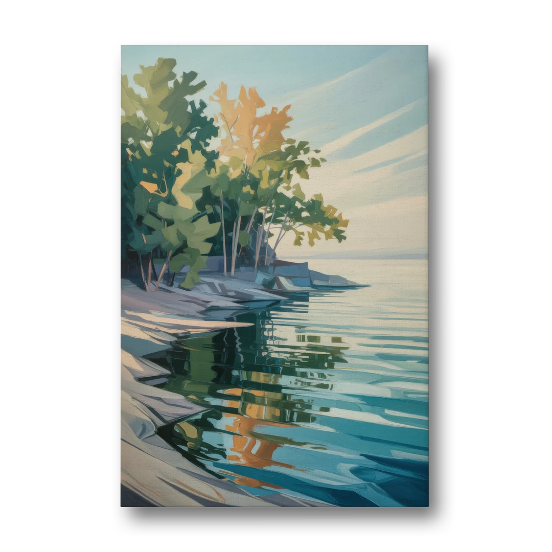 Lake Ontario Reflections - Canvas Wall Art - Front