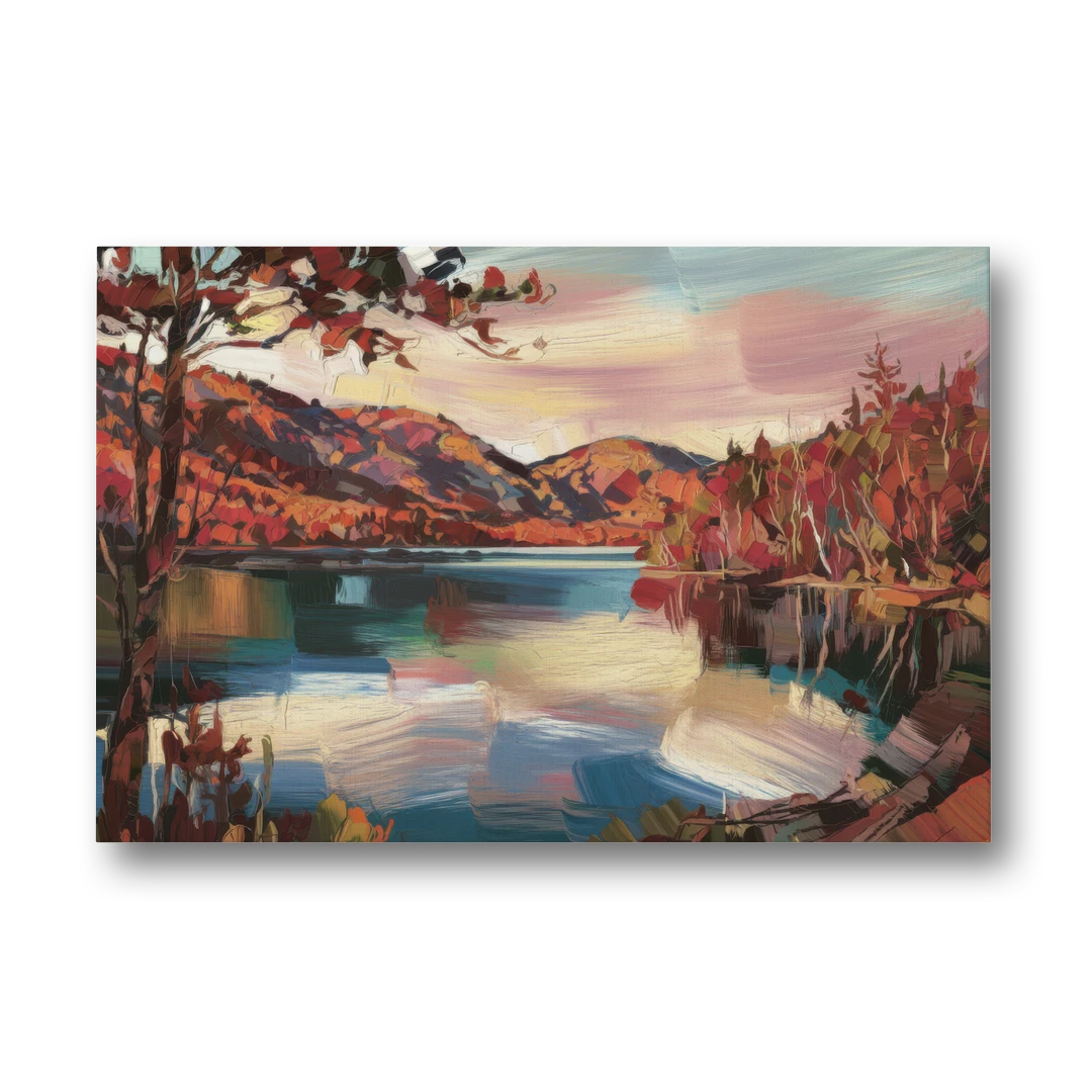 Lake Placid Adirondack Serenity - Canvas Wall Art - Front