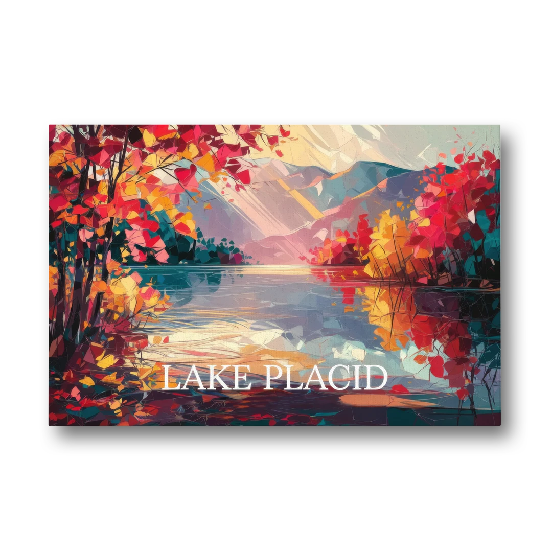 Lake Placid Autumn Splendor - Canvas Wall Art - Front