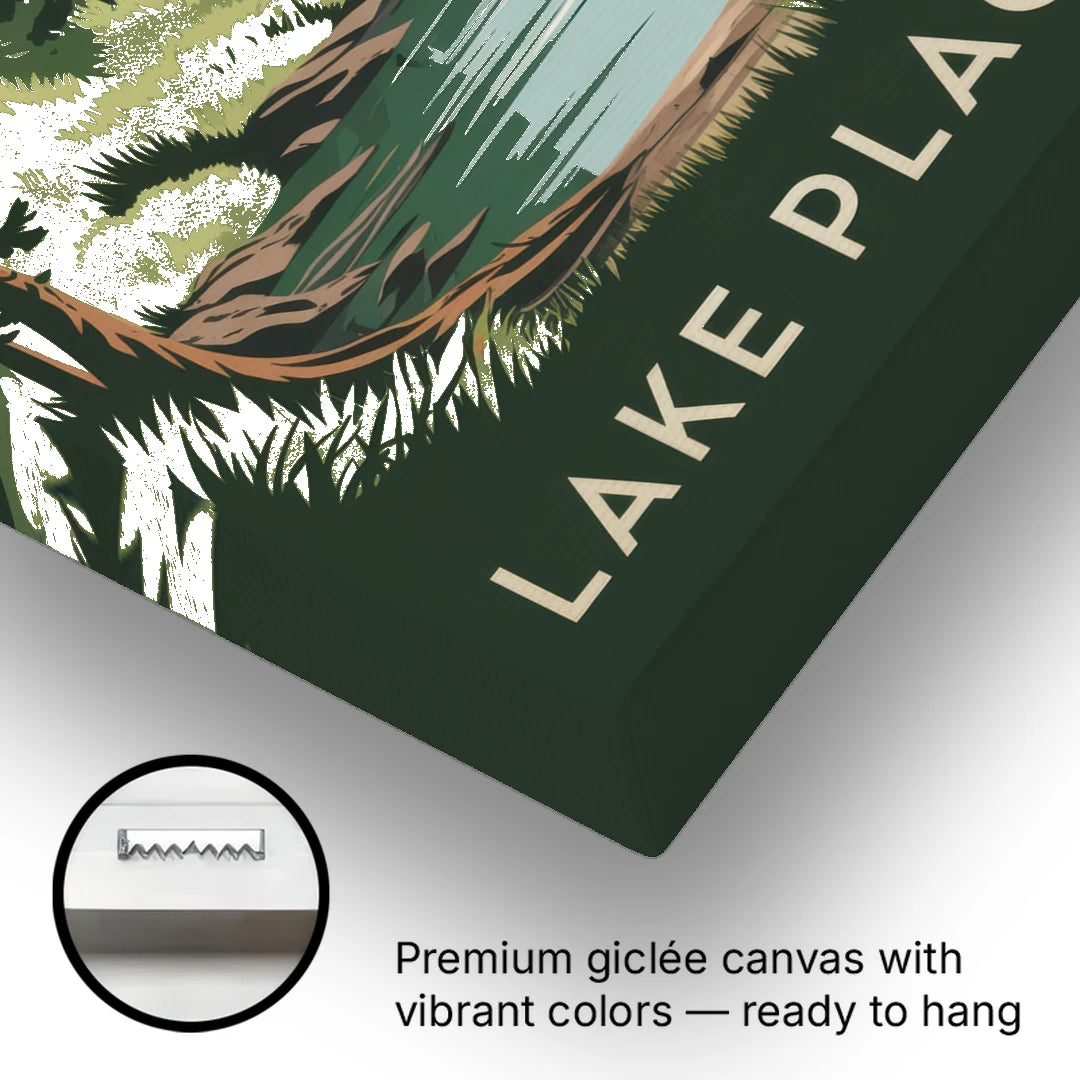 Lake Placid Mountain Escape - Canvas Wall Art - Gallery Wrap Corner