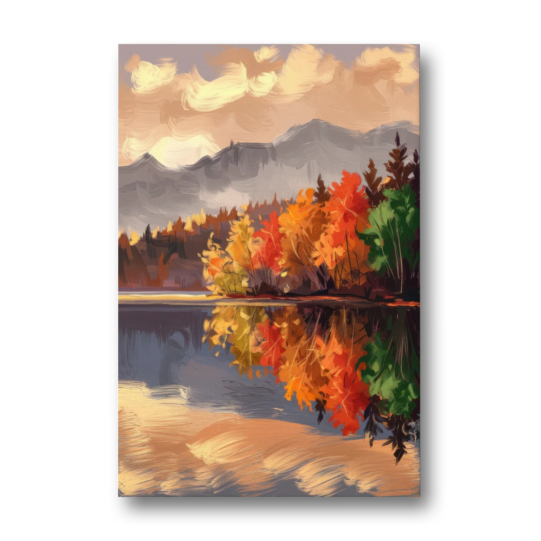 Lake Placid Scenic Reflections - Canvas Wall Art - Front