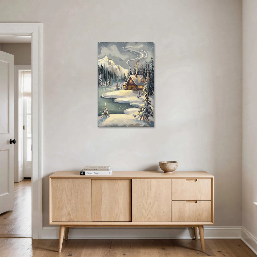 Lake Placid Winter Wonderland - Canvas Wall Art - Coffee Table - 24x36