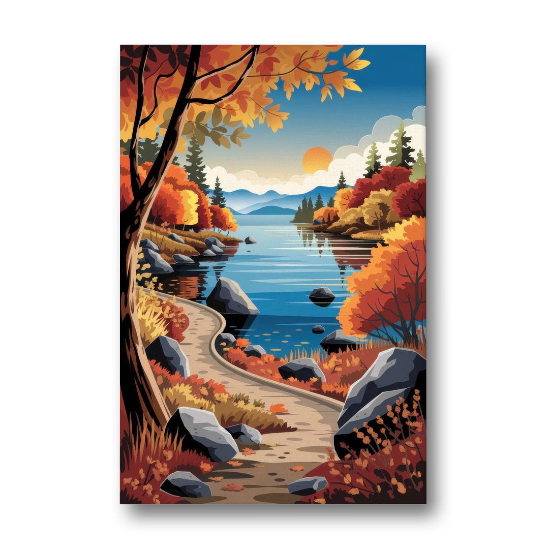 Lake Tahoe Autumn Colors - Canvas Wall Art - Front
