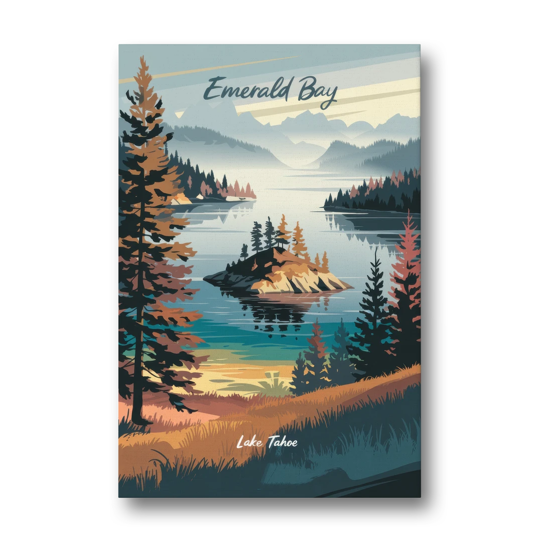 Lake Tahoe Emerald Bay View - Canvas Wall Art - Front