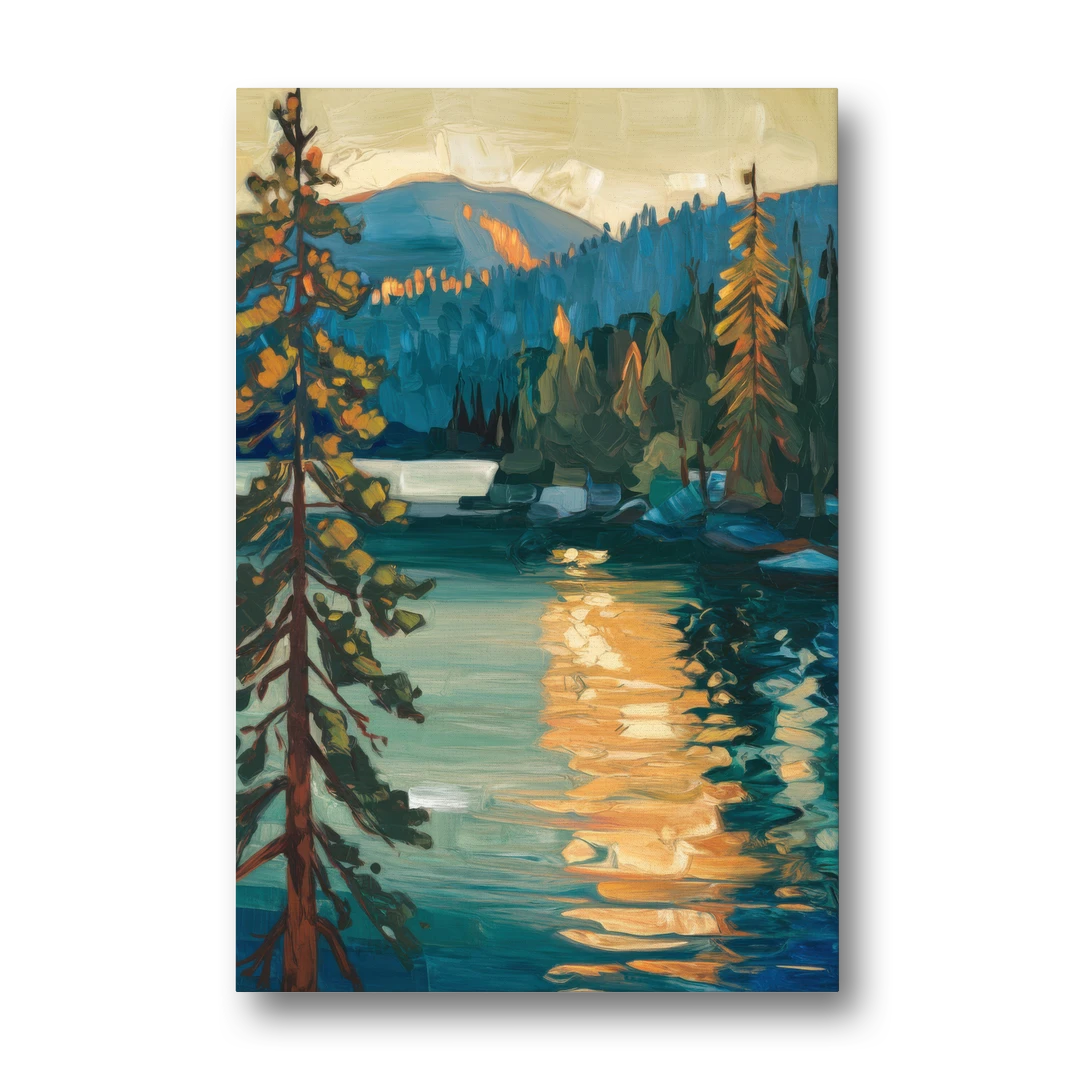 Lake Tahoe Forest Horizon - Canvas Wall Art - Front