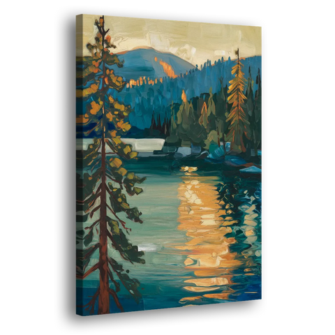 Lake Tahoe Forest Horizon - Canvas Wall Art