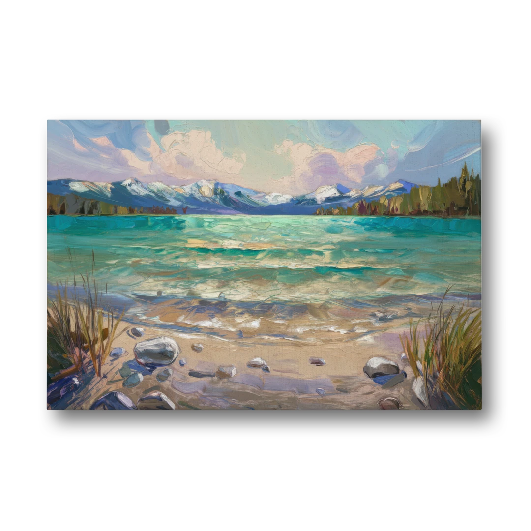 Lake Tahoe Mountain Serenity - Canvas Wall Art - Front